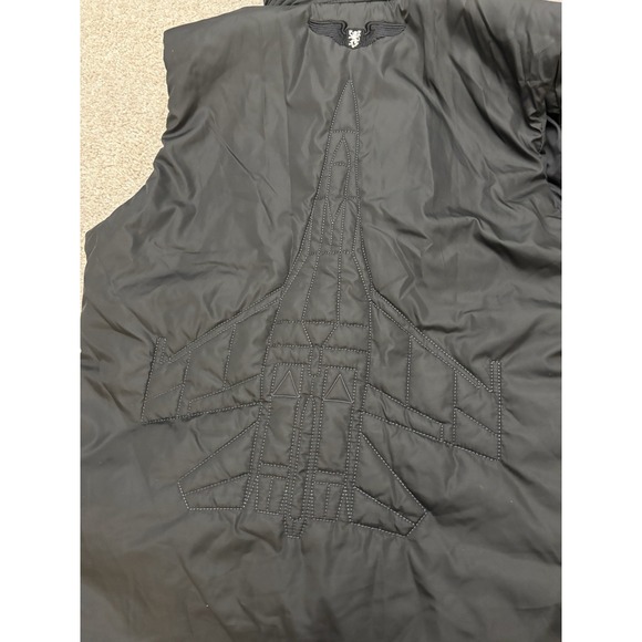 AVIATSIYA HALYCHYNY Unisex Warm Puffer Vest with Hood, Sleeveless Vest SZ M - Picture 5 of 6